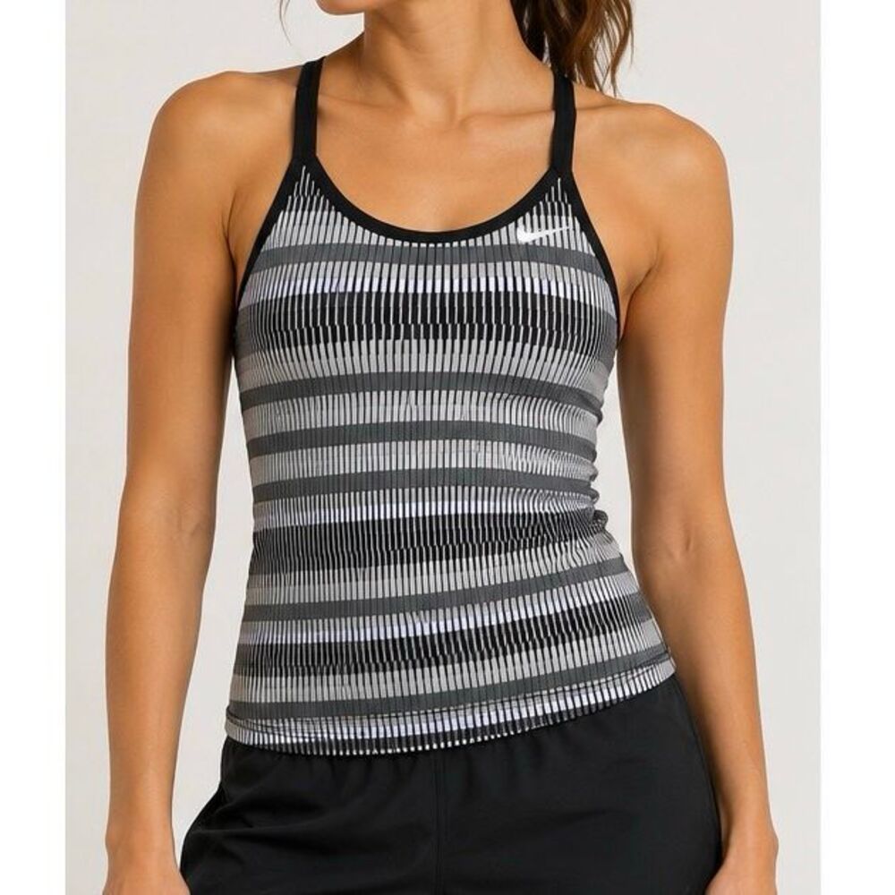 Nike Dri-FIT Striped Racerback Tank Top Small Athletic Workout Top